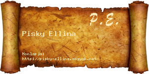 Pisky Ellina névjegykártya